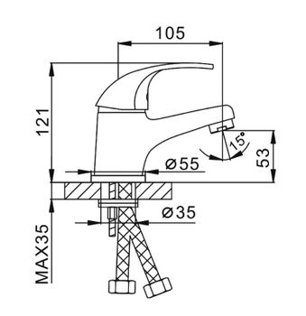 Смеситель для раковины Frap H03 F1003 Хром — фото 11, Смесители для раковины