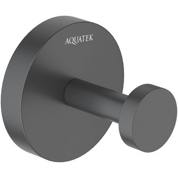 Крючок Aquatek Бетта AQ4601MB Черный матовый — фото 1, Крючки для полотенец