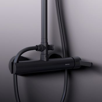 Душевая система Damixa Scandinavian Pure 936710300 Черная матовая — фото 4, Душевые стойки