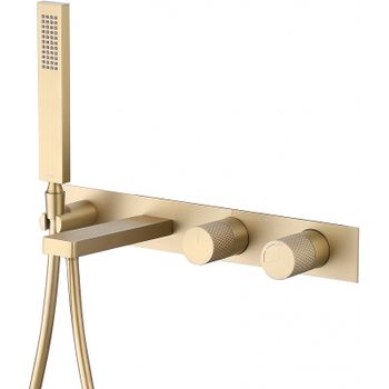 Смеситель для ванны Abber Rund AF8730G Золото матовое — фото 1, Смеситель для ванны