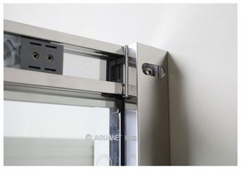 Душевой уголок Aquanet Delta NPE2142 90х90 профиль Хром стекло прозрачное — фото 4, Душевые уголки четверть круга