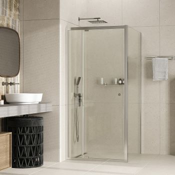 Душевой уголок WasserKRAFT Aula 90х90 11P03 профиль Хром стекло прозрачное — фото 3, Квадратные душевые уголки