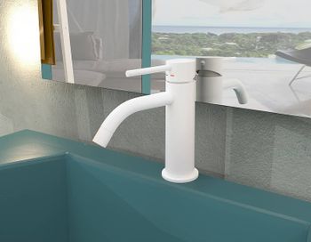 Комплект смесителей Paffoni Light KITLIQ018BO071 Белый матовый — фото 5, Готовые комплекты для ванной комнаты