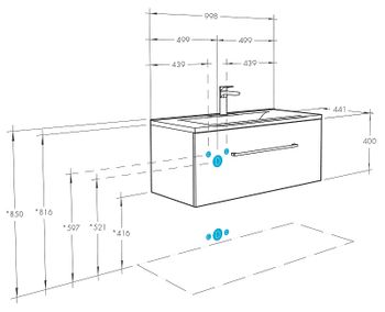 Тумба под раковину Aquaton Мадрид 100 М 1A126901MA010 подвесная Белая — фото 6, Тумбы под раковину