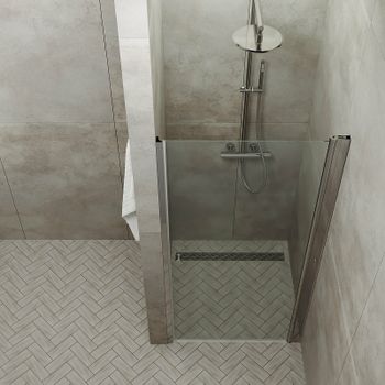 Душевая дверь Triton Уно 70 Щ0000036860 профиль Хром стекло прозрачное — фото 5, Распашные душевые двери