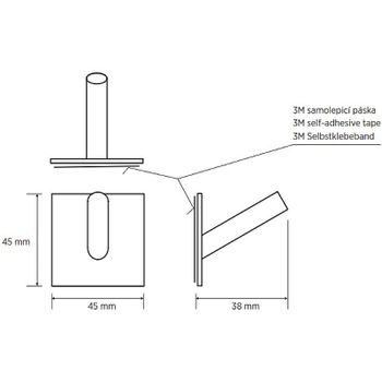 Крючок Bemeta Easy 163106265 Нержавеющая сталь матовая — фото 2, Крючки для полотенец