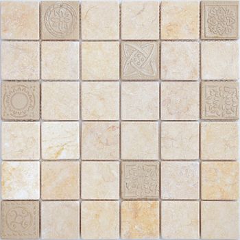 Мозаика Caramelle mosaic Art Stone Art Botticino MAT 30x30 см — фото 1, Мозаика