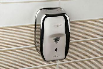 Диспенсер для жидкого мыла Nofer 03023.S Нержавеющая сталь матовая — фото 2, Диспенсеры для жидкого мыла