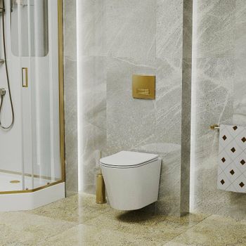 Клавиша смыва Grossman Classic 800.T1.04.310.310 Золото матовое — фото 4, Кнопки смыва