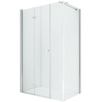 Душевой уголок New Trendy New Soleo Chrome 100x70 L K-0619 профиль Хром стекло прозрачное — фото 1, Прямоугольные душевые уголки