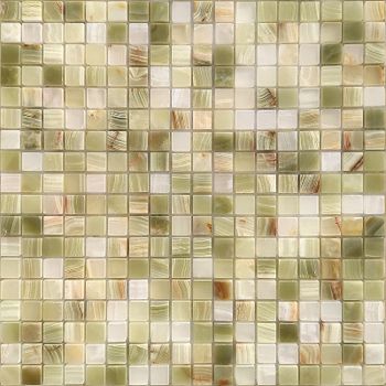 Мозаика Caramelle mosaic Pietrine 7 мм Onice Jade Verde POL 30,5x30,5 см — фото 1, Мозаика