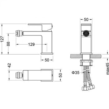 Товар: Смеситель для биде Aquatek Либра AQ1618MB Черный матовый - фото 2 Смеситель для биде Aquatek Либра AQ1618MB Черный матовый — фото 2, Смесители для биде