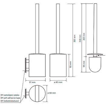 Ершик для унитаза Bemeta Easy 163113060 Черный матовый — фото 3, Ершики для унитаза