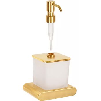 Дозатор для жидкого мыла Remer Lounge LN13BG Золото брашированное — фото 2, Дозаторы