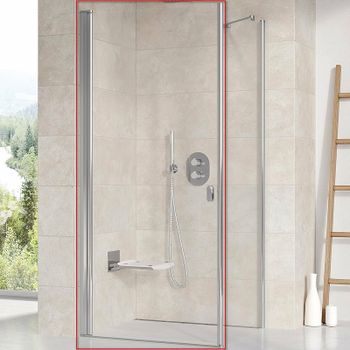 Душевая дверь Ravak Chrome CRV1-90 1QV70C01Z1 профиль Хром стекло Transparent — фото 1, Распашные душевые двери