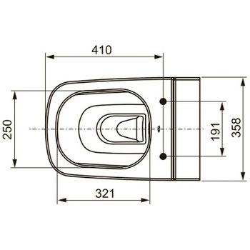 Унитаз Tece One 9700204 подвесной без сиденья — фото 4, Подвесные унитазы