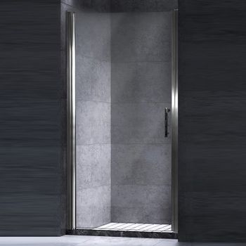 Душевая дверь Esbano ES-80LD 80 L ESDN80LDL профиль Хром стекло прозрачное — фото 1, Распашные душевые двери