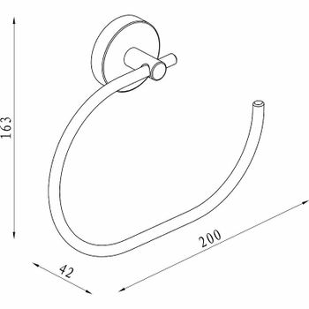 Полотенцедержатель Damixa Scandi Pro HASP34400 Хром — фото 2, Полотенцедержатели