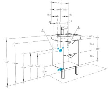 Тумба под раковину Aquaton Сильва 45 1A211701SIW60 Дуб фьорд — фото 5, Тумбы под раковину