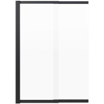 Шторка на ванну Berges River S Slider Black 98х145 065015 профиль Черный матовый стекло прозрачное — фото 7, Неподвижные шторки для ванной