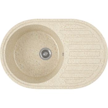 Кухонная мойка Domaci Бьелла DMC-18L DMC-18L-328 Бежевая — фото 1, Кухонные мойки