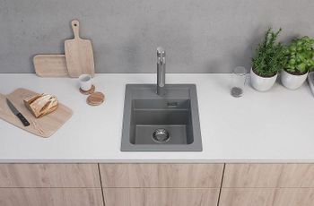 Кухонная мойка Alveus Granital Atrox 10 Concrete G81 400x500 1139770 Бетон — фото 2, Кухонные мойки