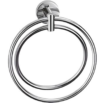 Кольцо для полотенец Haiba HB1704-1 двойное Хром — фото 1, Полотенцедержатели