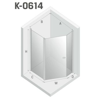 Душевой уголок New Trendy New Soleo Black 100х80 L K-0614 профиль Черный стекло прозрачное — фото 7, Душевые уголки трапеция