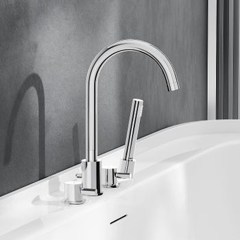 Смеситель на борт ванны Damixa Scandinavian Pure 360400000 Хром — фото 3, Смесители на борт ванны