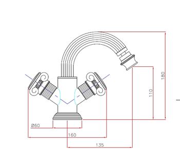 Смеситель для биде Cezares Olimp OLIMP-BS2-01-Sw Хром — фото 2, Смесители для биде