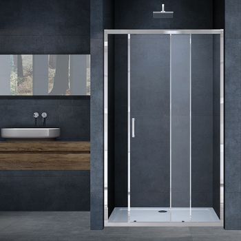 Душевая дверь Vincea Alpha 100 VDS-3AL100CL профиль Хром стекло прозрачное — фото 1, Раздвижные душевые двери