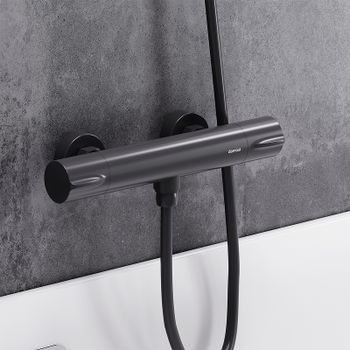 Смеситель для душа Damixa Scandinavian Pure 366000300 с термостатом Черный матовый — фото 3, Смеситель для душа