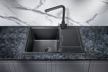 Кухонная мойка Milacio Navarra 65 Cuarzo MC.77061 Черная матовая — фото 2, Кухонные мойки