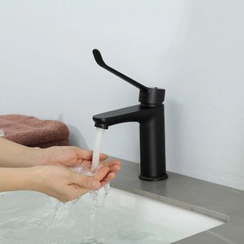 Смеситель для раковины Gappo G21-6 G1021-6 Черный матовый — фото 16, Смесители для раковины