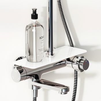Душевая система Damixa Jupiter 977760000 с термостатом Хром — фото 3, Душевые стойки