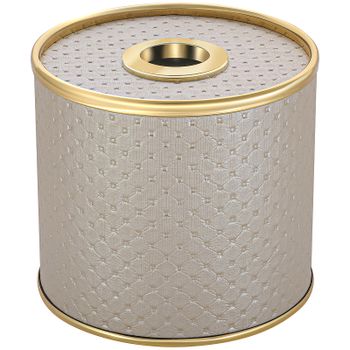 Салфетница Geralis S-PLG Punto Бежевая, кант Золото — фото 1, Боксы для салфеток