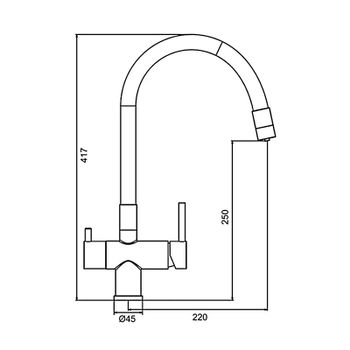 Смеситель для кухни Gappo G4398-39 Оружейная сталь Черный — фото 15, Смесители для кухни