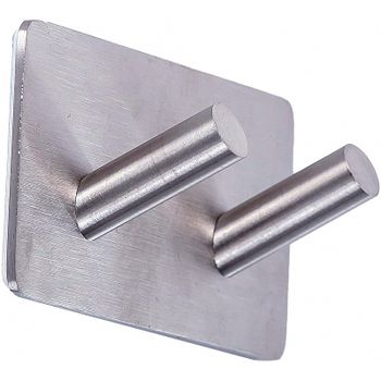 Крючок Ridder 131040100 двойной Нержавеющая сталь матовая — фото 1, Крючки для полотенец