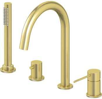 Смеситель на борт ванны Timo Saona 2320/17Y Золото матовое — фото 1, Смесители на борт ванны