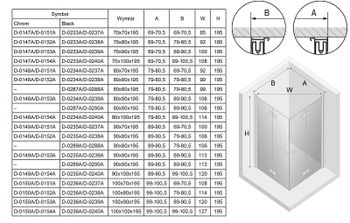 Душевой уголок New Trendy New Soleo Black 90х90 D-0289A/D-0290A профиль Черный стекло прозрачное — фото 10, Квадратные душевые уголки