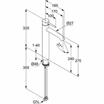 Смеситель для раковины Kludi Bozz 382865376 Белый матовый — фото 2, Смесители для раковины