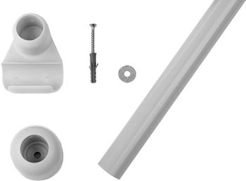 Товар: Штанга опорная Ridder Wien 59601 Белая - фото 4 Штанга опорная Ridder Wien 59601 Белая — фото 4, Карнизы для ванной