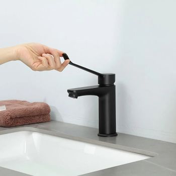 Смеситель для раковины Gappo G21-6 G1021-6 Черный матовый — фото 13, Смесители для раковины