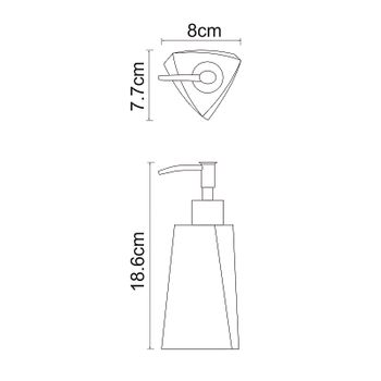 Дозатор для жидкого мыла WasserKRAFT Ohre K-37799 Бежевый матовый — фото 3, Дозаторы