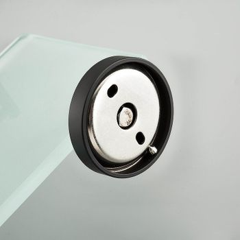 Стеклянная полка Frap F302 F30207 Черная матовая — фото 3, Полки для ванной и душа