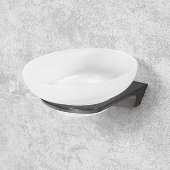 Мыльница WasserKRAFT Wiese K-8929 Оружейная сталь — фото 2, Мыльницы