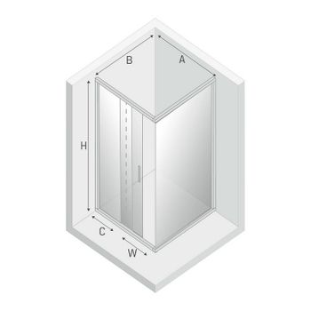 Душевой уголок New Trendy New Varia Chrome 100х80 D-0189A/D-0104B профиль Хром стекло прозрачное — фото 8, Прямоугольные душевые уголки