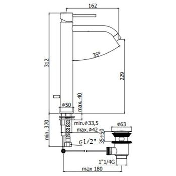Смеситель для раковины Paffoni Light LIG085HGSP Золото медовое брашированное — фото 2, Смесители для раковины