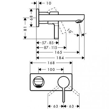 Смеситель для раковины Hansgrohe Metris S 31162000 Хром — фото 4, Смесители для раковины