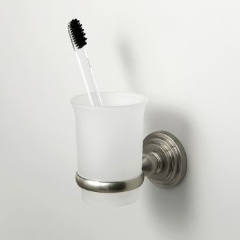 Стакан для зубных щеток WasserKRAFT Ammer K-7028 Хром матовый — фото 2, Стаканы для зубных щеток